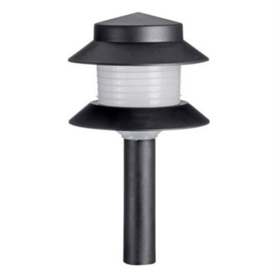Paradise (#GL42171) Two-tiered Outdoor Landscaping Path Light, Black (Power Pack and Landscape Wire Sold Separately)