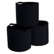 Ornavo Home 3 Pack Woven Cotton Rope Shelf Storage Basket with Handles