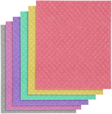 Zulay Kitchen Reusable Swedish Dishcloth 6 Pack - Assorted