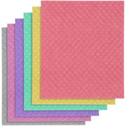 Zulay Kitchen Reusable Swedish Dishcloth 6 Pack - Assorted