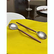 Vibhsa Stainless Steel 7.5" Tablespoons Set of 6 Piecces-Brown