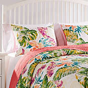 Greenland Home Fashions Tropics Pillow Sham - King 20x36", Coral