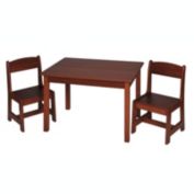 Gift Mark Children's Rectangle Table with 2 Chair Set - Cherry