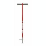 Garden Weasel Step and Twist Hand Weeder, 36-inch long, Red & Silver