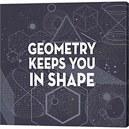 Great Art Now Geometry Keeps You In Shape Dark Pattern by Color Me Happy 24-Inch x 24-Inch Canvas Wall Art