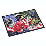 Caroline&#39;s Treasures Barq&#39;s and Armed Forces Indoor or Outdoor Mat 24x36 36 x 24