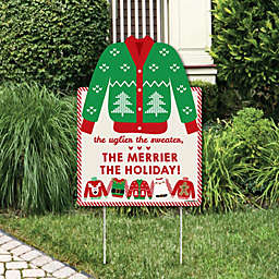 Big Dot of Happiness Ugly Sweater - Party Decorations - Holiday and Christmas Welcome Yard Sign