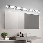 Infinity Merch Wall Lamp Modern 6 Heads Bathroom Vanity LED Silver 12 watts