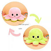 Nice Store Flipping Octopus Flipping Plush Toy Flipping Doll Octopus Doll (30cm*15cm0.13kg-pink green)