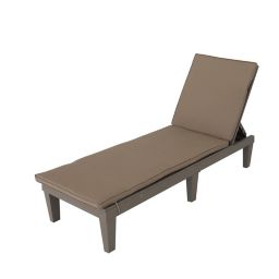 DUKAP Oslo Patio Reclining Sun Lounger Grey With Beige Cushion - Set Of 2
