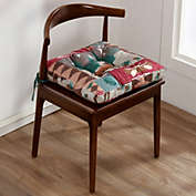 Greenland Home Fashion Moose Lodge Non - Slip Overstuffed Dining Chair Cushion Chair Pad - Multi 18x18"