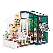 Robotime DIY Studio House with Furniture - Fancy Balcony - Wooden Miniature Kits - Birthday Gift For Children, Girls