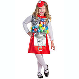 Dress Up America Gumball Machine Costume Candy Girl Costume for Kids - Size T2