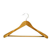 Proman Products Wooden Libra Wide Shoulder Suit Hanger Set 0f 12, Natural Finish