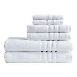 Clean Spaces. 67% Cotton 33% Polyester Sustainable Blend 6PC Towel Set.