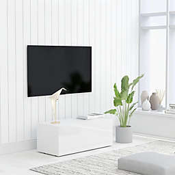 vidaXL TV Cabinet High Gloss White 31.5