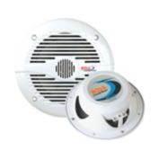 Boss Audio MR60W 6.5" Round Marine Boat Speakers System Pair White