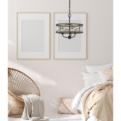 Cal Lighting 40W X 3 Modica Metal Pendant Fixture (Edison Bulbs Not Included)