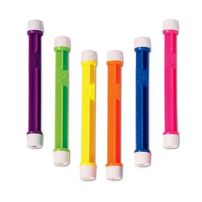 Swim Central Set of 6 Vibrantly Colored Swimming Pool Dive 'N' Relay Sticks 8"
