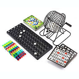 KOVOT Complete Bingo Set   Includes Metal Cage, (75) Numbered Balls, Master Board, (50) Bingo Cards, (400) Color Chips + Bonus Travel Calling Cards