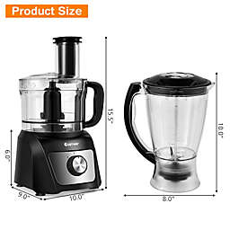 Infinity Merch 8 Cup Food Processor 500W Variable Speed Blender Chopper w/ 3 Blades