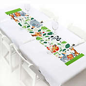 Big Dot of Happiness Jungle Party Animals - Petite Safari Zoo Animal Birthday Party or Baby Shower Paper Table Runner - 12 x 60 inches