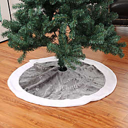 Kitcheniva Christmas Tree Skirt Plush Letter Print Mat 90cm