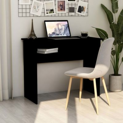 vidaXL Desk Homework Bedroom Living Room Console Study Computer Side Hall Office Home Writing Table Workstation Decor White 100cm Chipboard