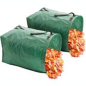 MEKKAPRO Big Gulp Leaf Garden Bag, 2-Pack with Reinforced Handles, 53 Gallon, Flat Reusable Yard Waste Bags, Lawn Pool Garden Waste Bag, Gardening Bags, Leaf Bag Lawn Bags