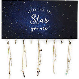 Okuna Outpost Wall Mounted Jewelry Organizer, Shine Like the Star You Are (14 x 8 x 1 In)