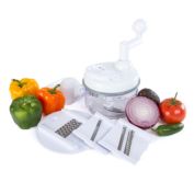 Kitchen + Home Miracle Chopper 5 in 1 Food Chopper - Julienne, Slicer & Shredder - As Seen on TV Manual Food Processor