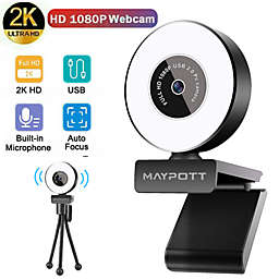 AGPtEK UC25 HD webcam with light + tripod bracket