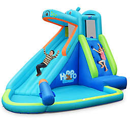 Slickblue Inflatable Water Pool with Splash and Slide Without Blower