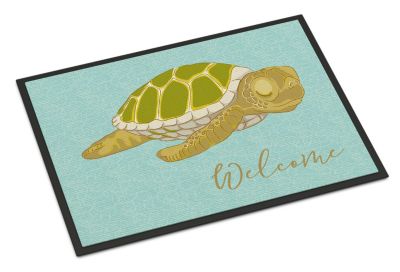 A Sea Turtle on Beach 16x24 Inch Non Slip Flannel Rug Warm Carpet Bath Door Mat 