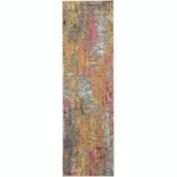 Nourison Celestial 2'X6' (6' Runner) Sunset Area Rug Colorful Contemporary Abstract by Nourison