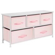 mDesign Fabric 5-Drawer Closet Storage Organizer Furniture Unit