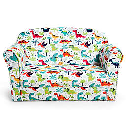 Gymax Double Kids Dinosaur Sofa Children Armrest Couch Upholstered Chair Furniture