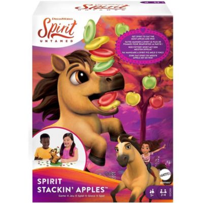 Mattel Spirit Untamed Stackin&#63; Apples Kids Game, Treat-Stacking Challenge With Hungry Horse