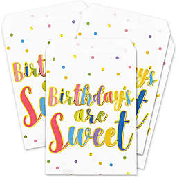 Sparkle and Bash Birthdays are Sweet, Party Favor Goodie Bags (5 x 7.5 In, 100 Pack)