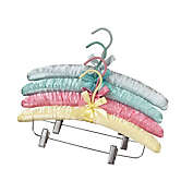 Infinity Merch Satin Padded Hangers with Clips Set/4