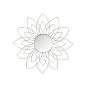 Cheungs Decorative Wall Mirror With Metal Flower Frame