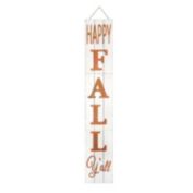 Happy Fall Yall Wood Porch Sign-White 11.75in