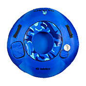 Swim Central 54-Inch Inflatable Blue Camouflage Swimming Pool Tube with Cup Holder