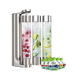 Drinkpod One Touch Fizzpod Soda Maker + Stur Water Enhancer Flavor Pack