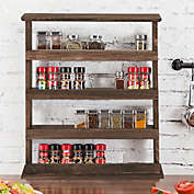 Stock Preferred 4 Tier Kitchen Spice Jar Rack Storage in Brown