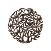Global Crafts Double Tree Of Life Haitian Steel Drum Indoor/Outdoor Wall Art