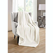 Kate Aurora Living Ultra Soft And Plush Tufted Hypoallergenic Fleece Throw Blanket Covers - Ivory/Beige