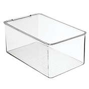mDesign Plastic Stackable Closet Storage Bin Box with Lid - Clear
