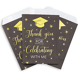 Sparkle and Bash Graduation Party Favor Gift Bags Bulk for 2021 Graduates (5 x 7.5 In, 100 Pack)