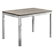 Homeroots Kitchen & Dining 31.5 x 47.5 x 30 Dark Taupe Hollow Core Particle Board Metal  Dining Table